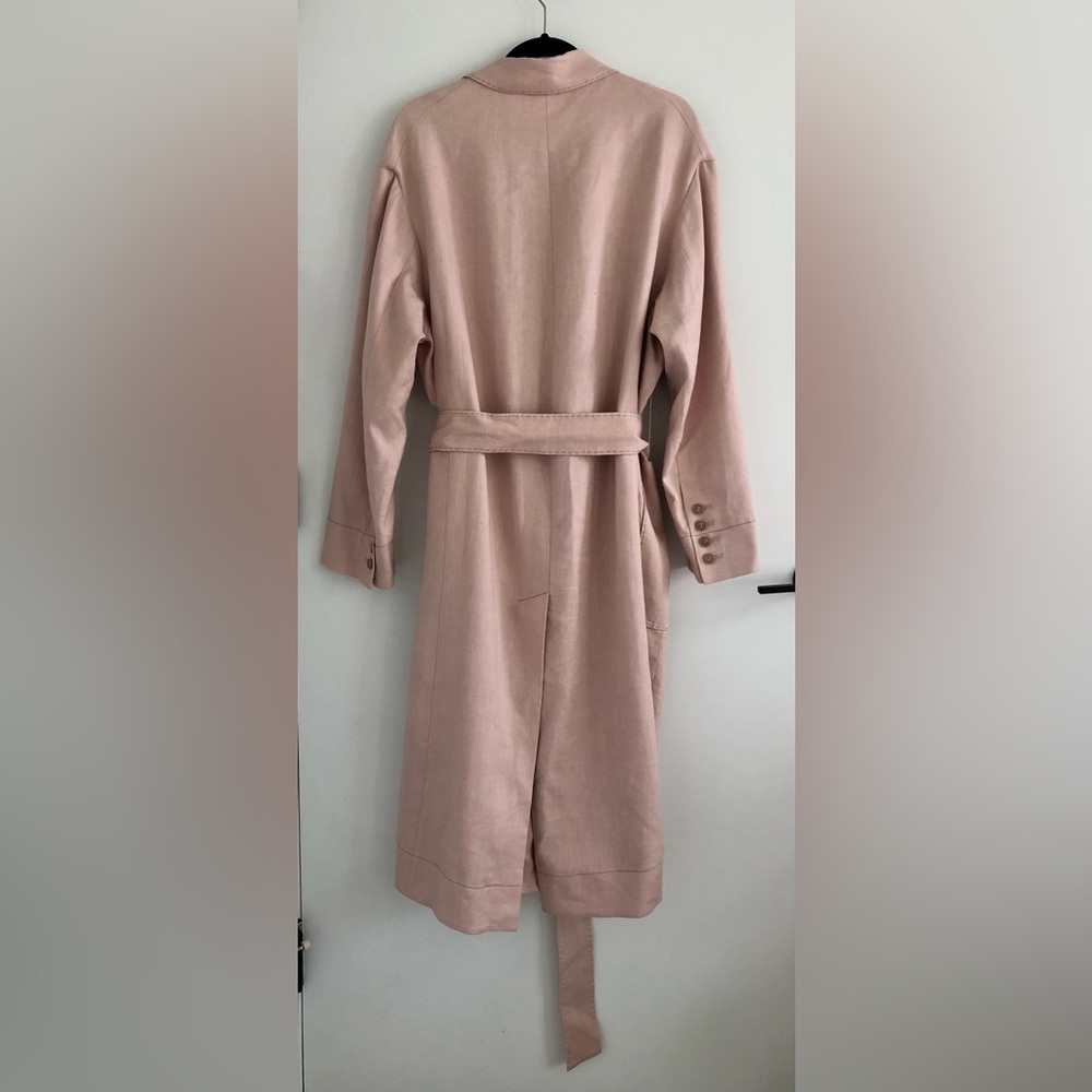 Zimmerman Pink Belted Trench Coat | Designer Size 1 - Picture 3 of 14